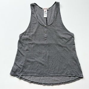 Wish & Whim Black and White Stripe Tank Top, Medium